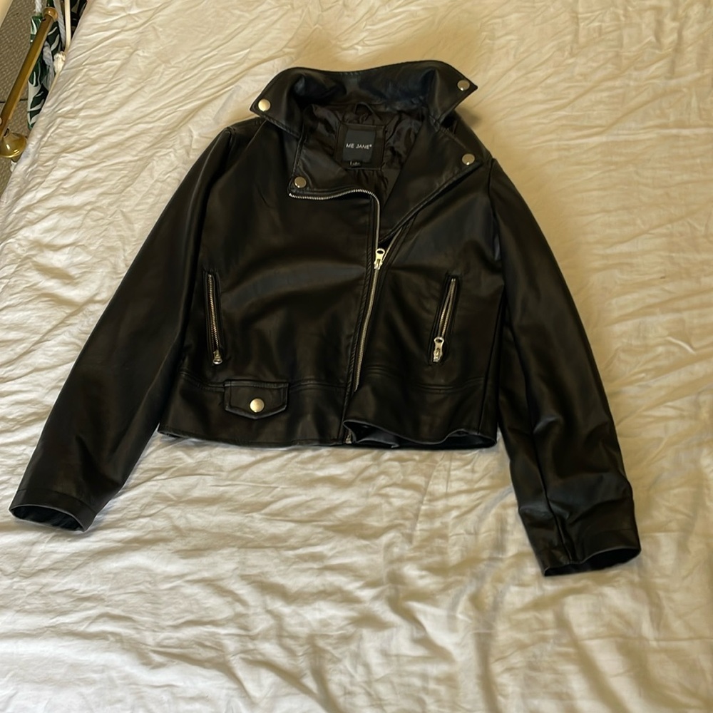 Me Jane Black Leather Jacket